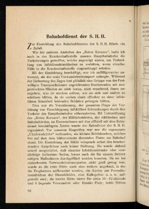 62-66, Bahnhofsdienst der S.H.H.