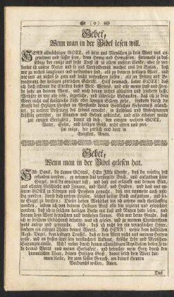 Gebet, Wenn man in der Bibel lesen will