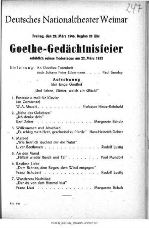 Goethe-Gedächtnisfeier