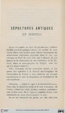 Sér. 3: Sépultures antiques de Djidjeli