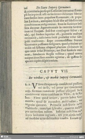 Caput VII. De Viribus, & morbis Imperij Germanici