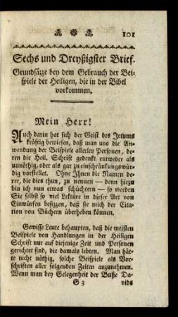 Sechs und Dreyßigster Brief.