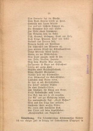 Täuschung.
