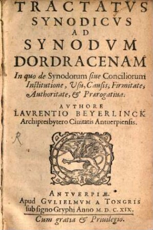 Tractatus Synodicus ad Synodum Dordracenam