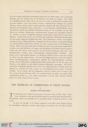 7: The Problem of Exhibitions in Print Rooms