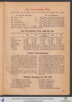 Das Gemeinjahr 1950.