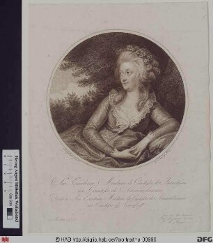 Bildnis Caroline Adelheid Cornelia Gräfin von Baudissin, geb. Gräfin Schimmelmann