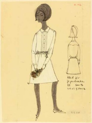 Mädchenkleid für die Jugendweihe, F/S 1964