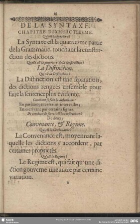 De La Syntaxe. Chapitre Dixhuictiesme