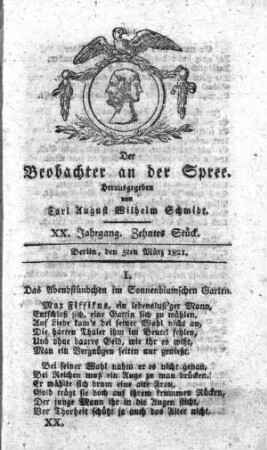 10. Stueck, 5. Maerz 1821