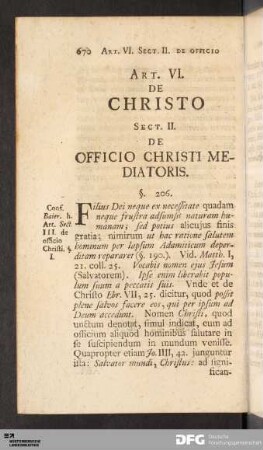 Sect. II. De Officio Christi Mediatoris.