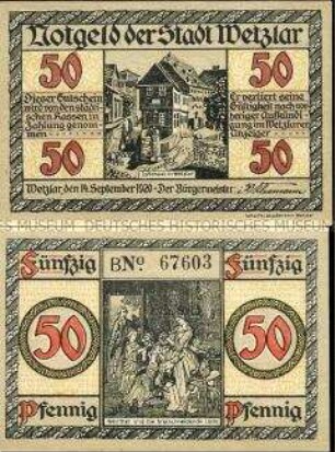 Wetzlar, Notgeld, 50 Pfennig