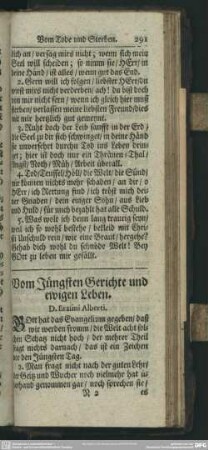 Vom Jüngsten Gerichte und ewigen Leben