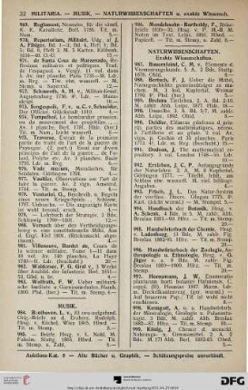 Naturwissenschaften – exakte Wissenschaften (Nr. 987-1007)