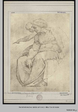 Sitzende Frau mit Kind (Kopie nach dem Gewölbezwickel mit Josia, Jotam und Ahas in der Sixtinischen Kapelle von Michelangelo)