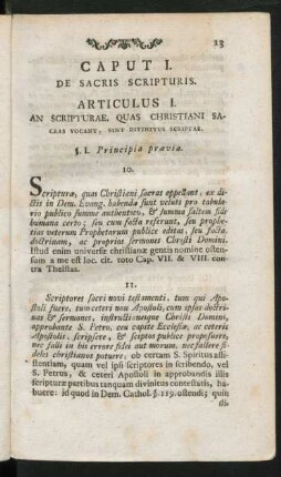 Caput I. De Sacris Scripturis