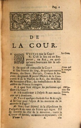 La Science Des Personnes De Cour, D'Epée Et De Robe, 1