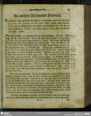 Am zweyten Weihnachts-Feyertage