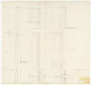 Hochschulbibliothek, Karlsruhe Neubau: Stützenverkleidung, 1:10