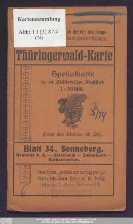 Blatt 34: Sonneberg : Neuhaus b.S. - Stockheim - Judenbach - Rothenkirchen