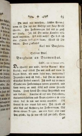 Sechster Brief. - Zehnter Brief.