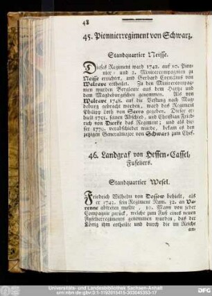 46. Landgraf von Hessen-Cassel, Fuseliers.