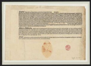 Ablassbrief zum besten des Kampfes gegen die Türken. 1482