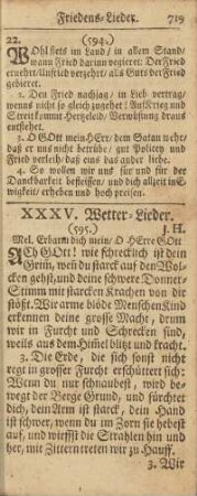 XXXV. Wetter-Lieder.