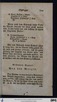 VII. Von den Warzen.