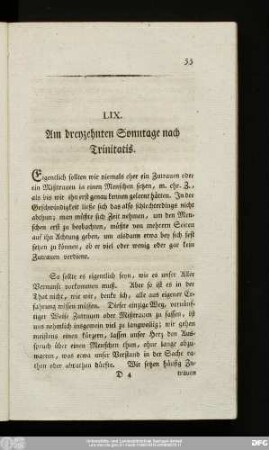 LIX. Am dreyzehnten Sonntage nach Trinitatis.