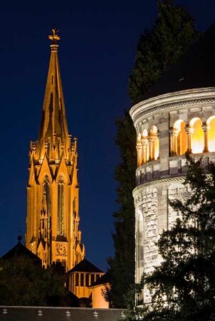 Frankreich. Lorraine. Moselle. Metz. Le Temple Neuf. Rechts. Im Abendlicht