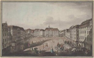 Der Altmarkt zu Dresden, von Osten gesehen