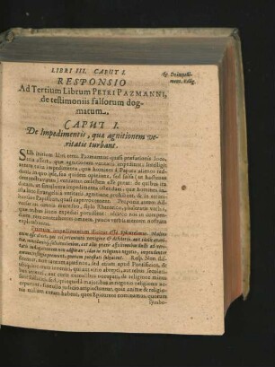 Responsio Ad Tertium Librum ... de testimoniis falsorum dogmatum.