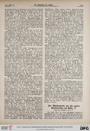Der Wettbewerb um die zweite Rheinbrücke bei Köln, II