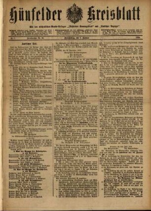 Ausgabe vom Donnerstag, den 01. Januar 1914.