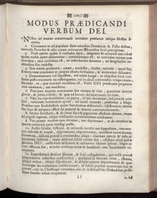 Modus Prædicandi Verbum Dei.