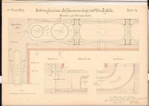 Schleusenanlage, Waren/Müritz Schinkelwettbewerb 1900: Zwischenwände 1:25