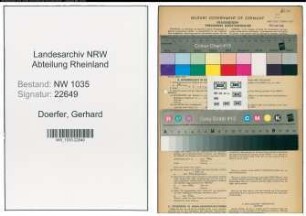 Entnazifizierung Gerhard Doerfer , geb. 15.05.1899 (Betriebsfuehrer)
