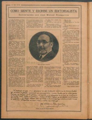 Como siente y escribe un editorialista : Conversando con José Manuel Eizaguirre