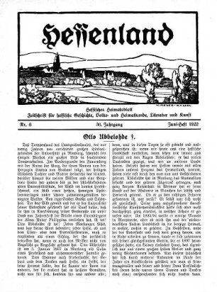 Nr. 6, Juni-Heft 1922