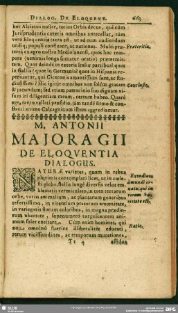 De Eloquentia Dialogus