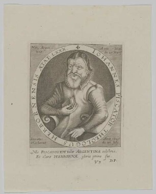 Bildnis des Iohannes Piscator