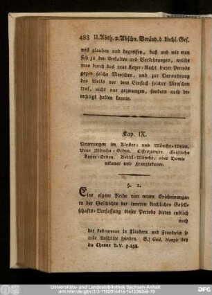 Kap. IX. Neuerungen im Kloster- und Mönchs-Wesen. Neue Mönchs-Orden. Cicerzienser. Geistliche Ritter-Orden. Bettel-Mönche, oder Dominikaner und Franziskaner.