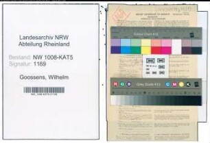 Entnazifizierung Wilhelm Goossens , geb. 15.11.1881 (Baecker)