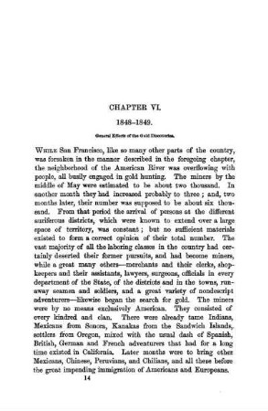 General Effects of the Gold discoveries.
