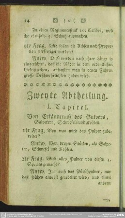 Zweyte Abtheilung