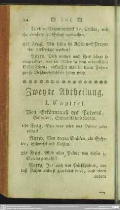 Zweyte Abtheilung