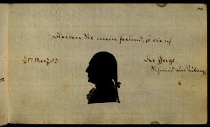 Schmid aus Tübingen (Silhouette). Tübingen, 17.03.1783.