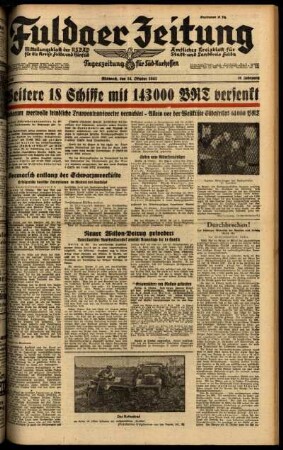 Ausgabe vom Mittwoch, den 14. Oktober 1942.