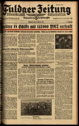 Ausgabe vom Mittwoch, den 14. Oktober 1942.